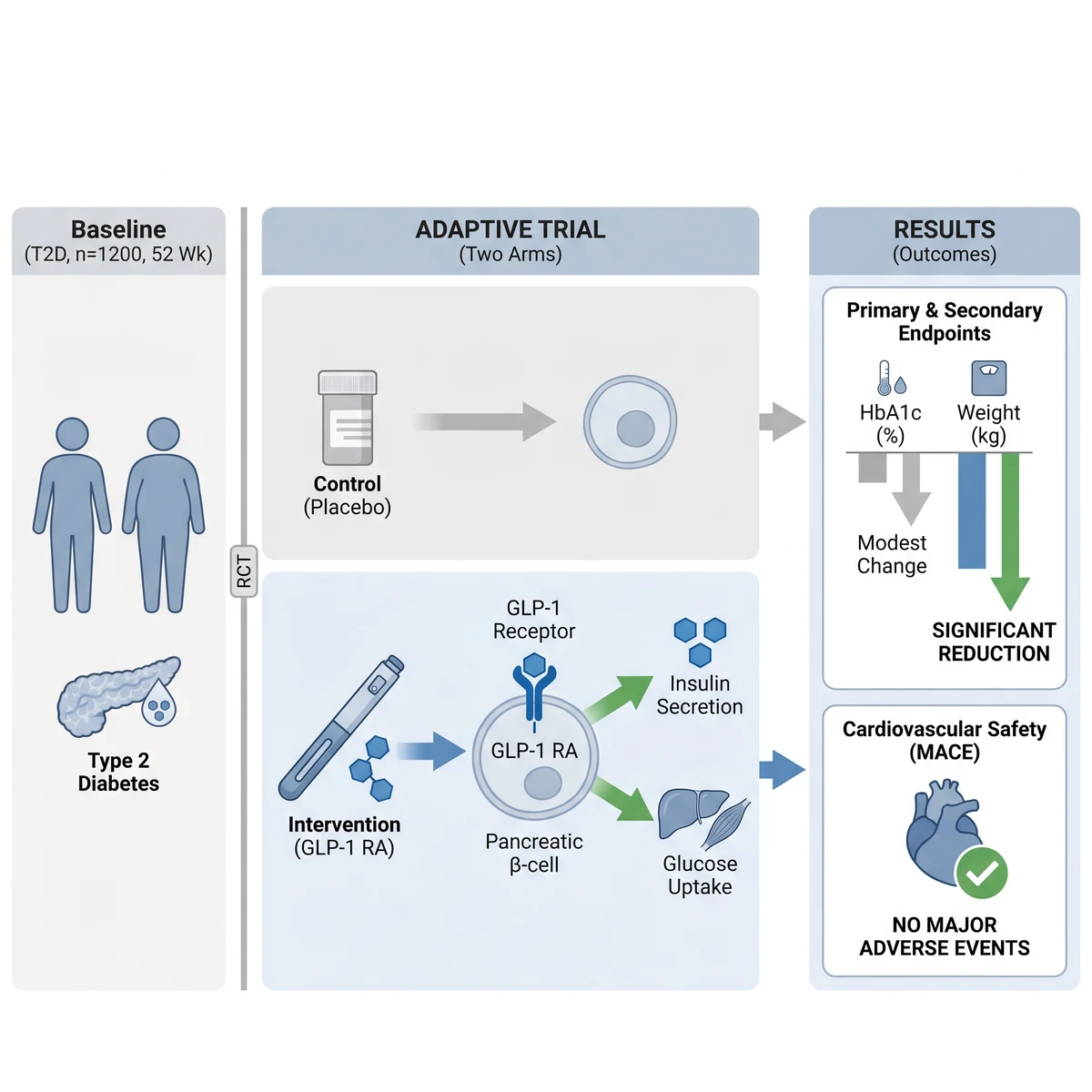 Graphical abstract for a type 2 diabetes clinical trial, generated by Graphab