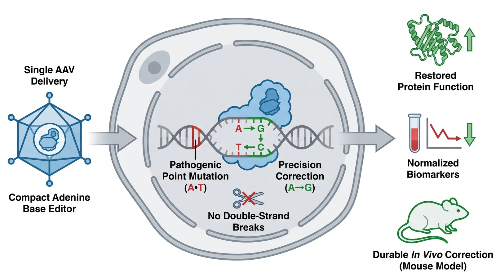 CRISPR base editing graphical abstract made with Graphab